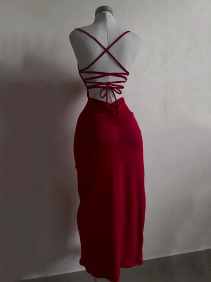 Sexy Elegant Backless Lace-Up Dress™